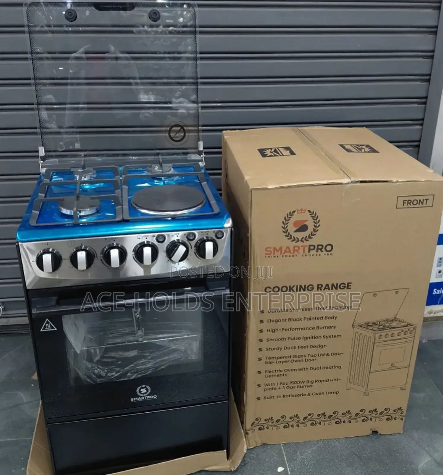 Smartpro - 50*55 3g, 1e Standing Gas Cooker With Electric Oven