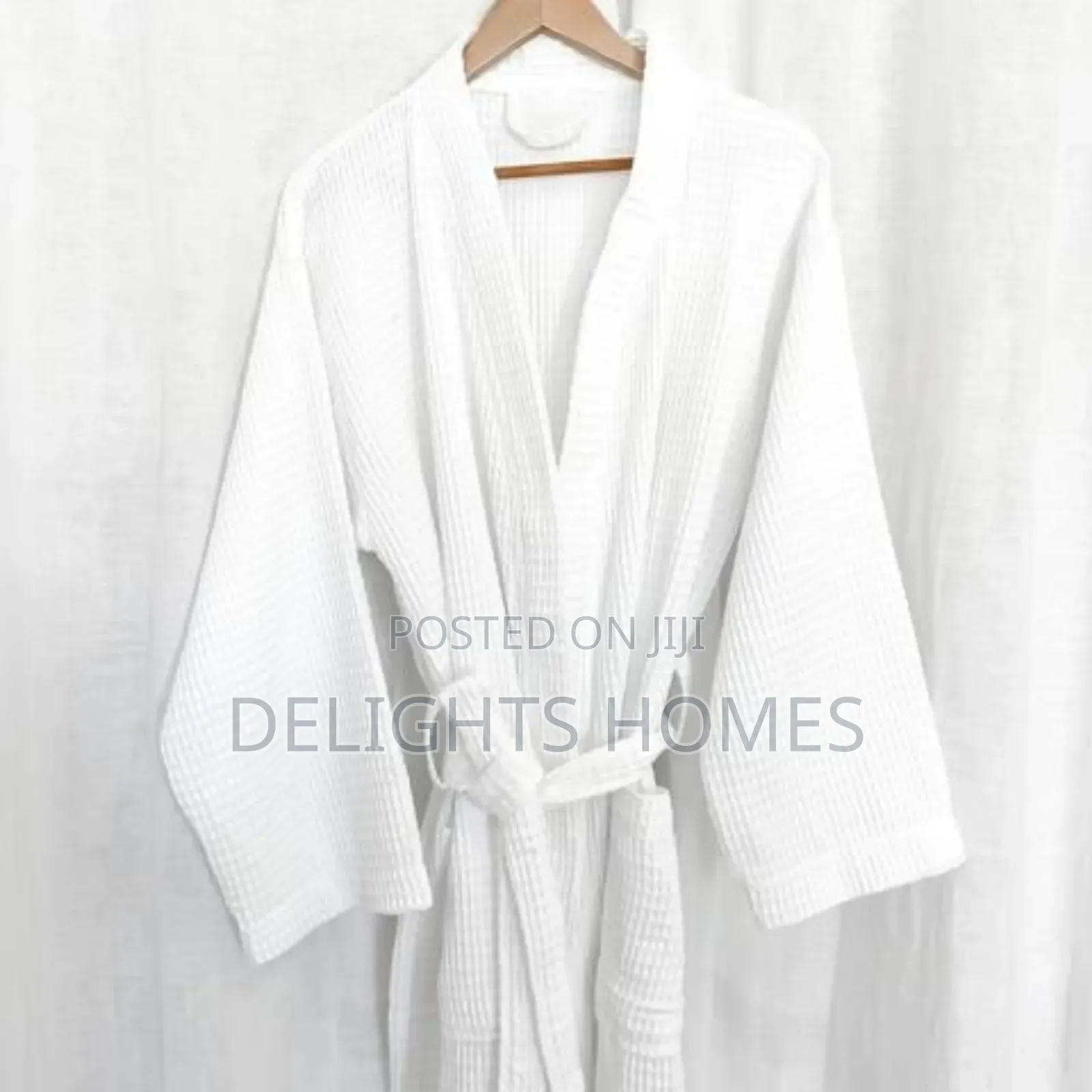Waffle Design Cotton Bathrobes