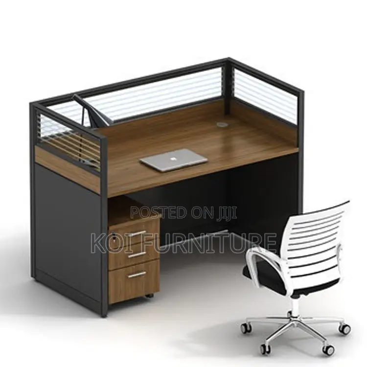 Office Desk : 2‐Way Modern Modular Office Workstation