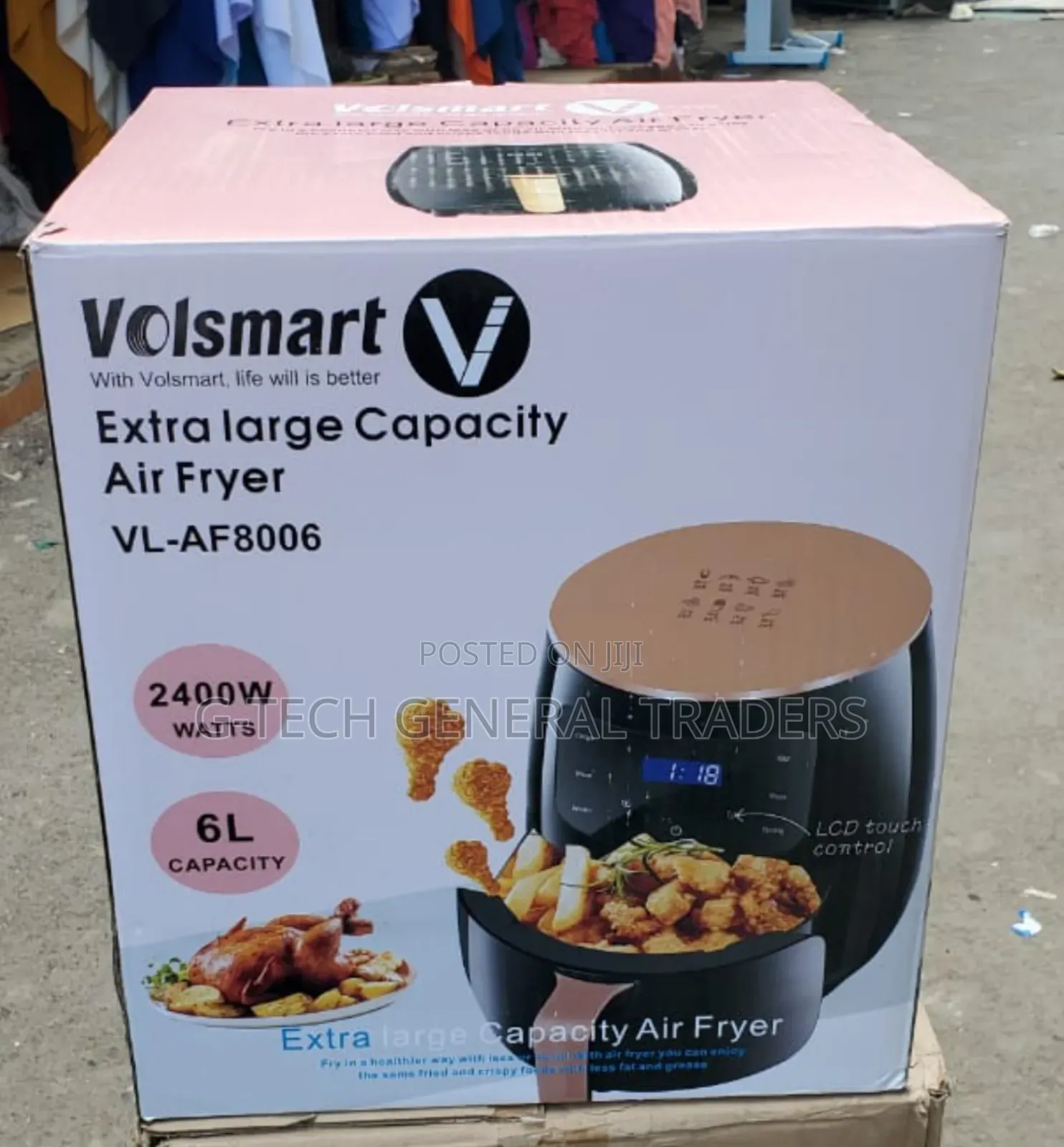 Volsmart 6l Digital Air Fryer 2400w Vl-Af8006