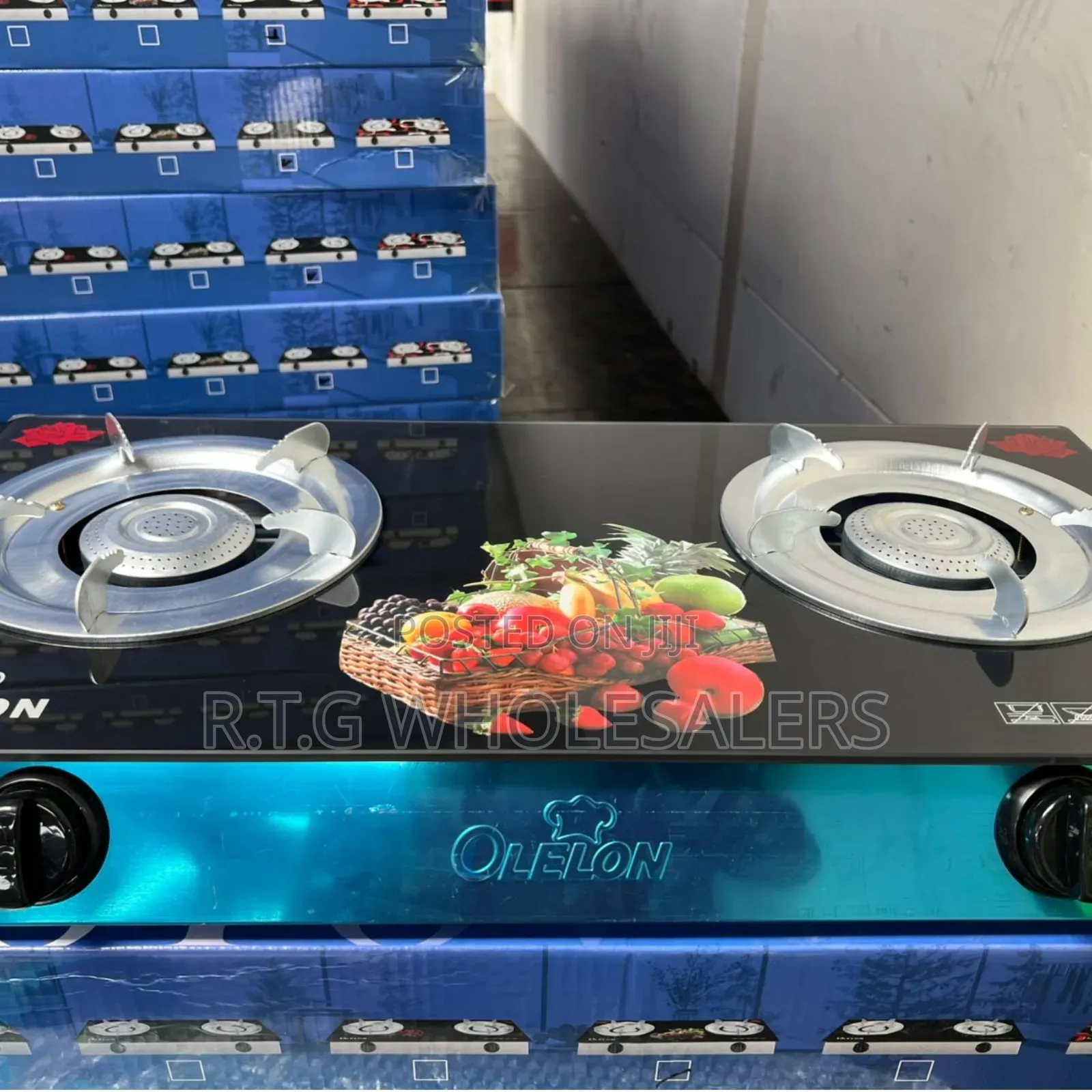 Olelon 2‐Burner Glass Top Gas Cooker – Compact Countertop Stove