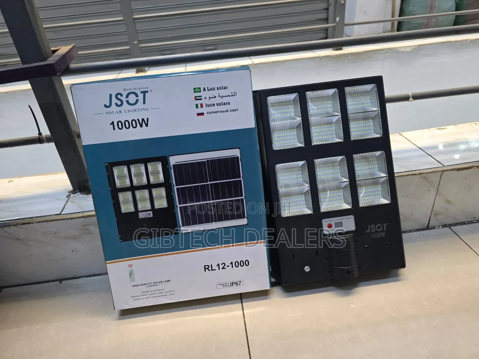 Jsot 1000w Solar Powered Street Light Outdoor Motion Sensor