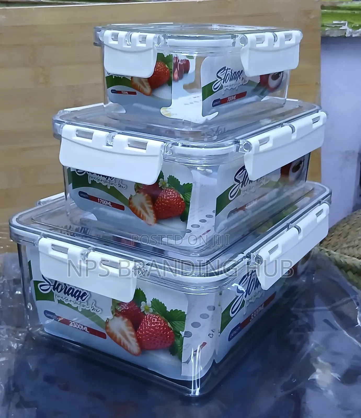 Transparent Airtight Pantryboxes 3300ml , 1700ml 700ml Ao