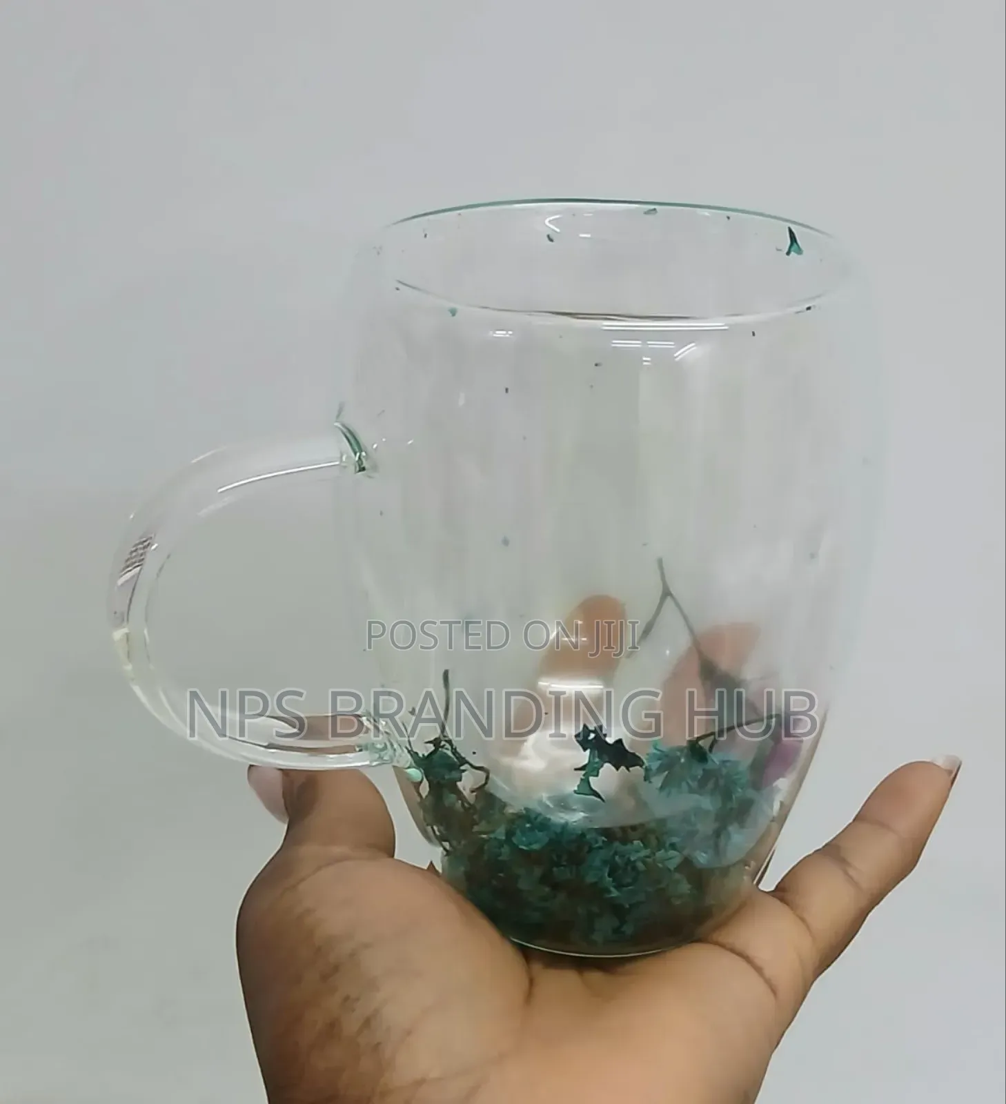 Transparent Double Wall Mug Heat-resistant 350ml Ao