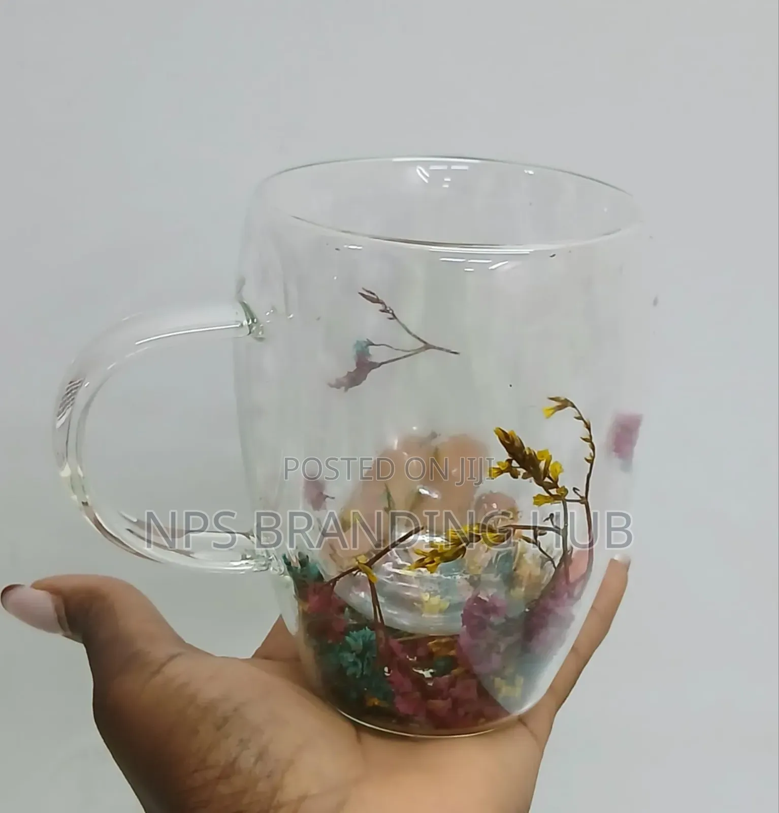 Transparent Double Wall Mug Heat-resistant 350ml Ao