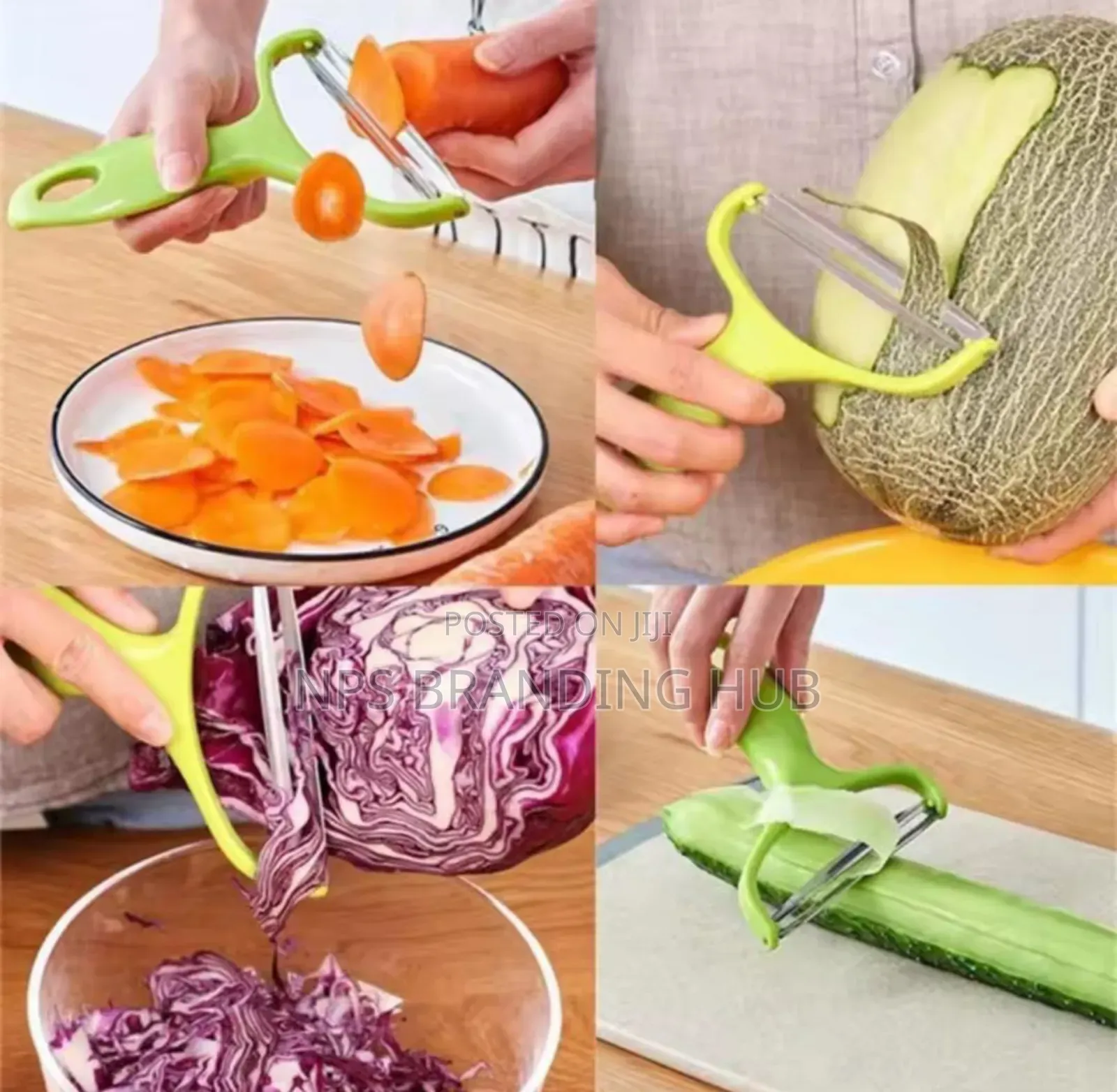 Stainless Steel Peeler With Plastic Handle Set Of 6 Pcs Ao