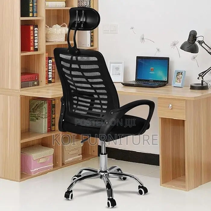 Office Chairs; Mesh Headrest Fabric Office Seat