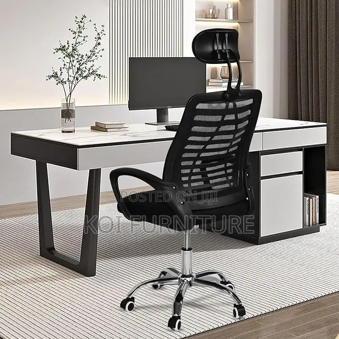 Office Chairs; Mesh Headrest Fabric Office Seat