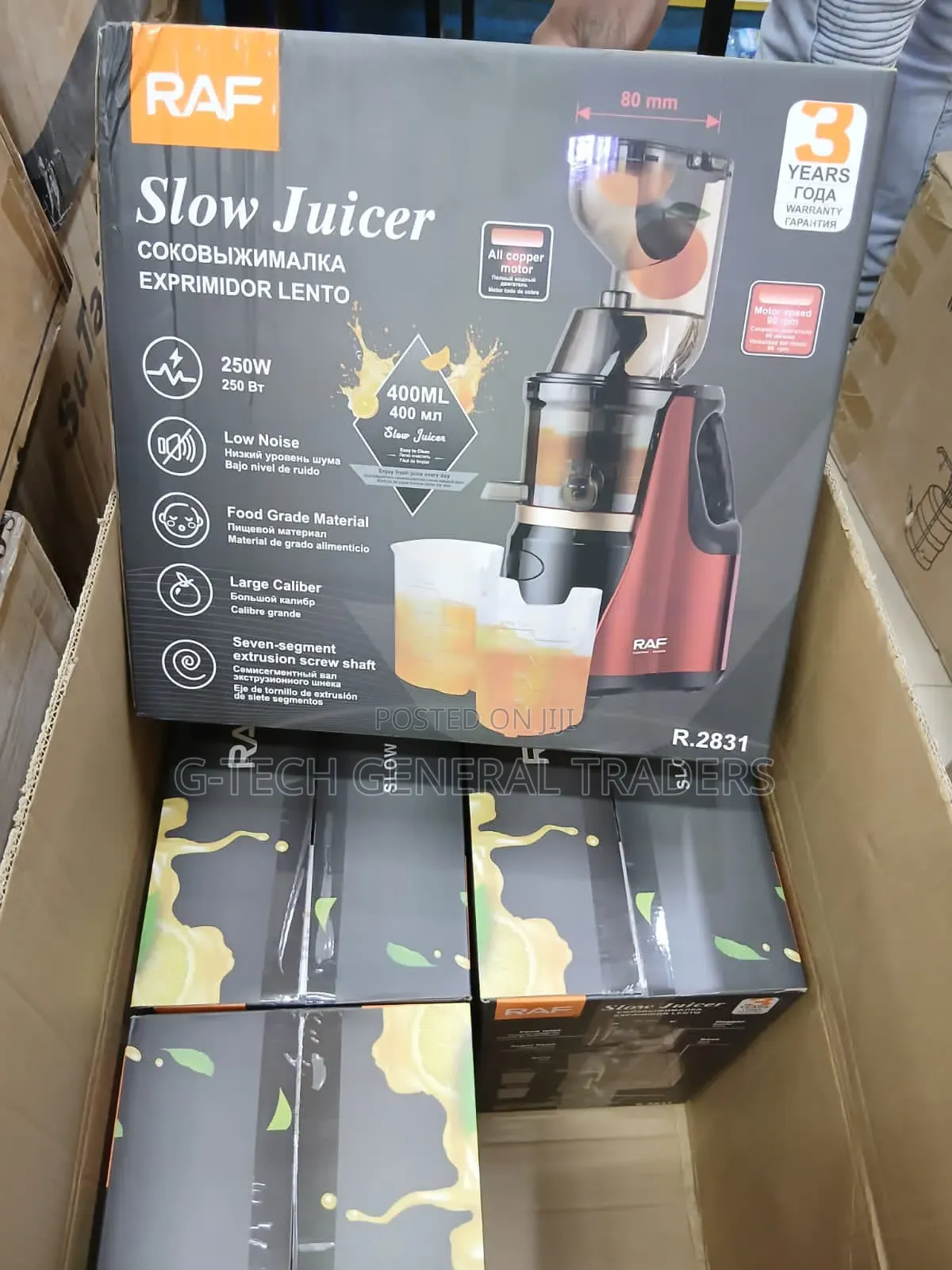 Raf Slow Juicer Machine 250w 300ml Jar