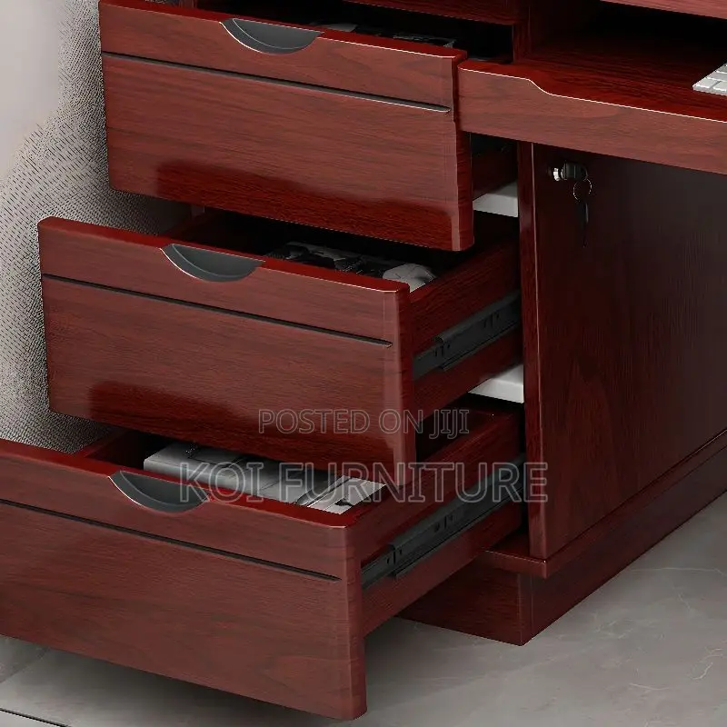 Office Desk; 1.2 Meters Mahogany Executive Office Desk With Drawers