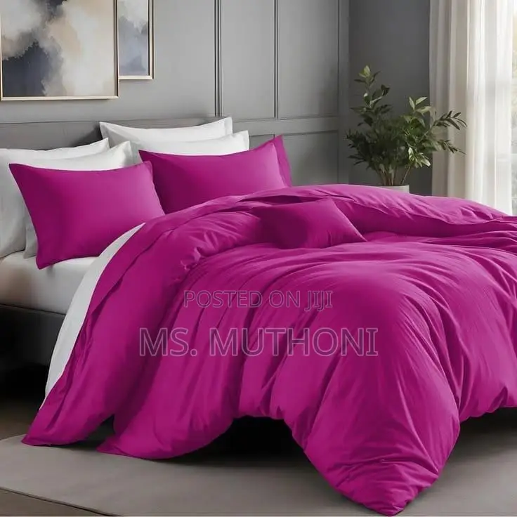 6pcs Cotton Plain Duvet Covers