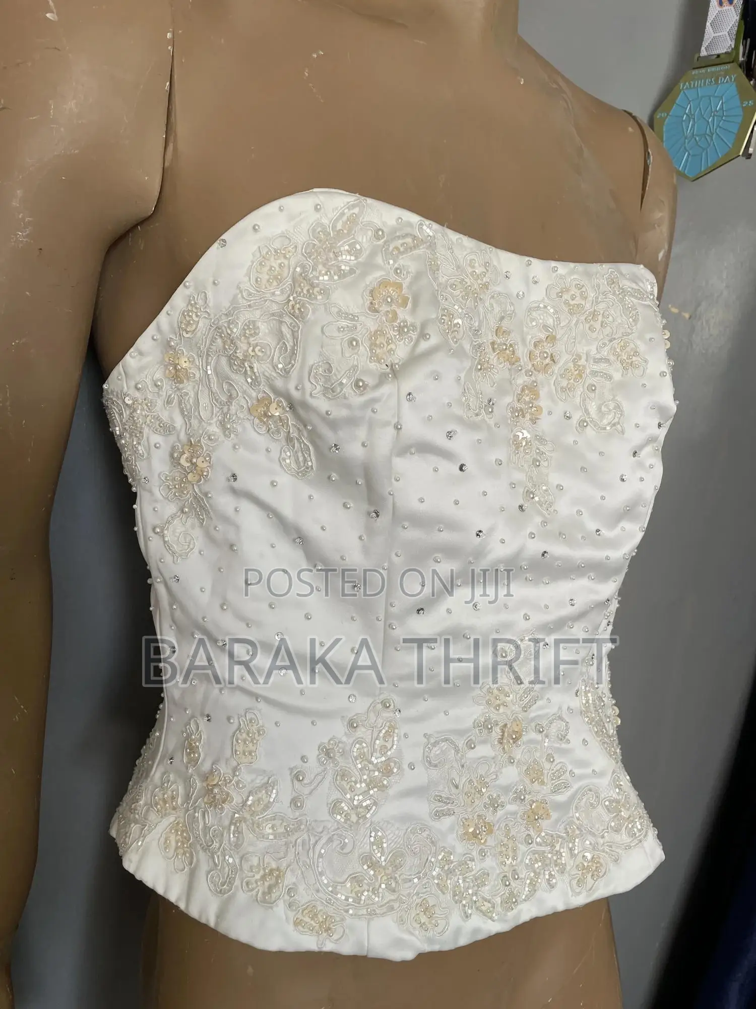 Mori Lee 2 Piece Gown (Size 16) With Pearl Detail