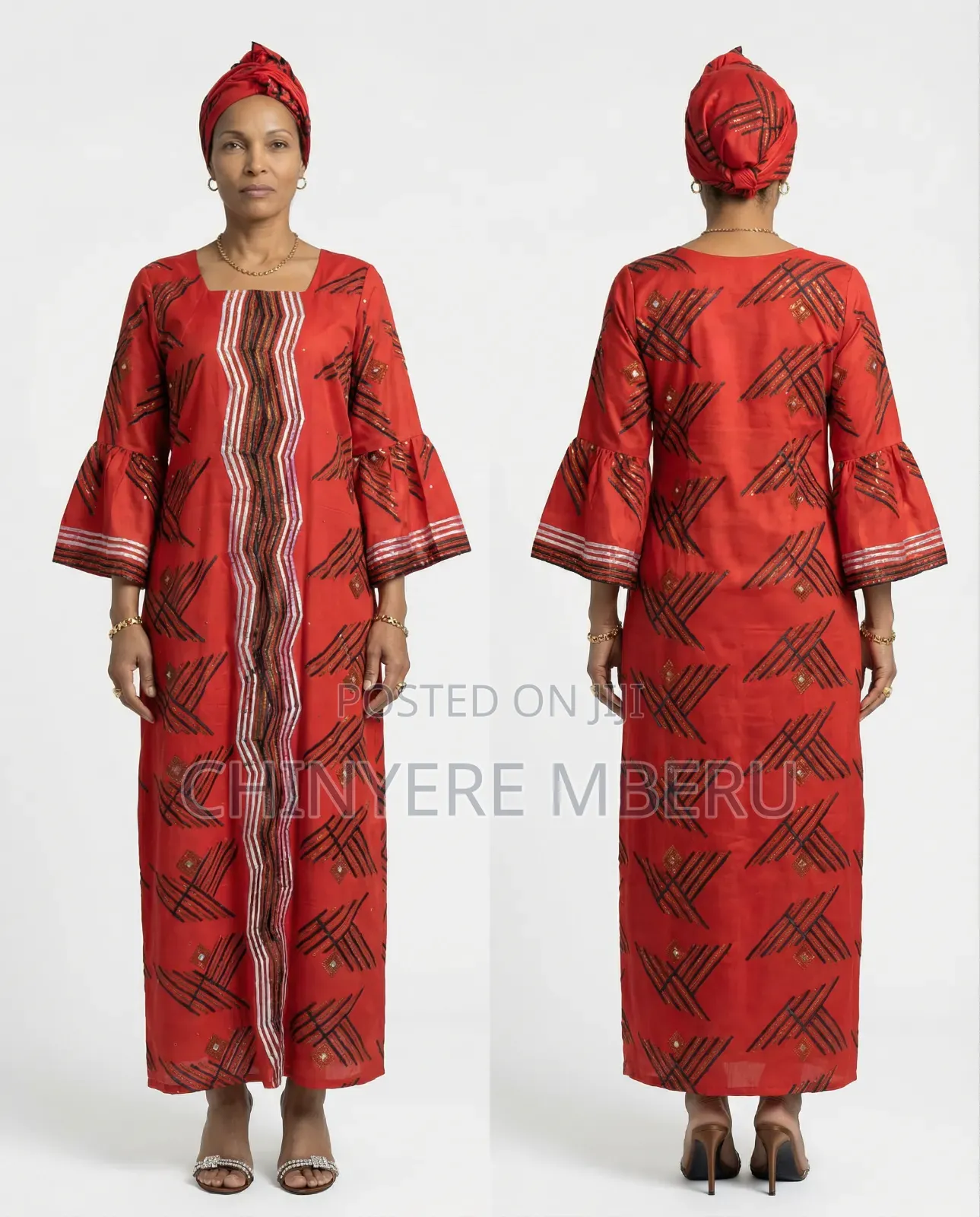 Cotton Voil Lace Kaftan Dress