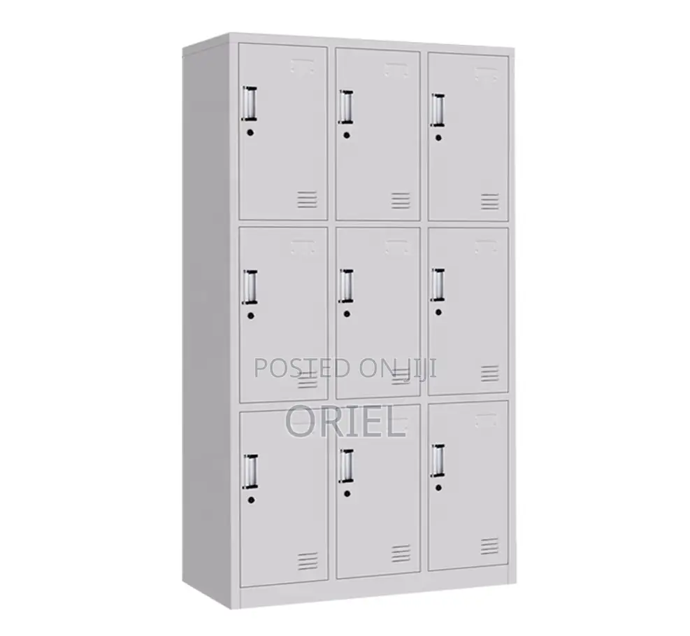 Office Cabinets:- Modern 9-Locker Staff Storage Cabinet