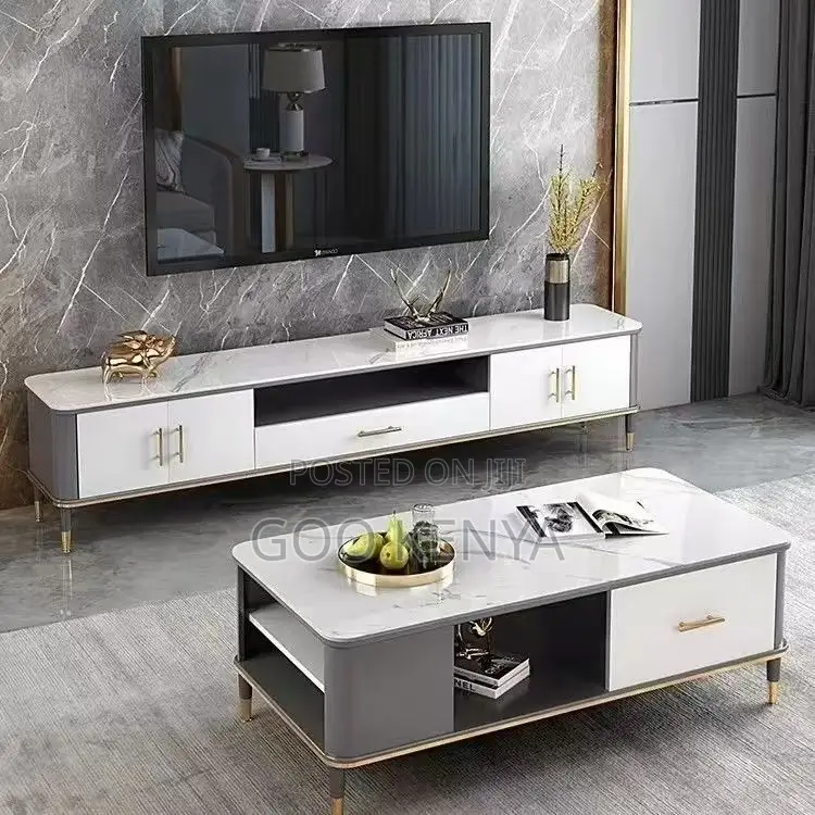 Home Tv Cabinet; Premium Wooden Tv Stand With Matching Coffee Table