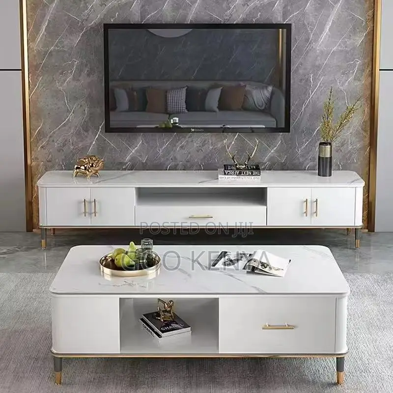 Home Tv Cabinet; Premium Wooden Tv Stand With Matching Coffee Table