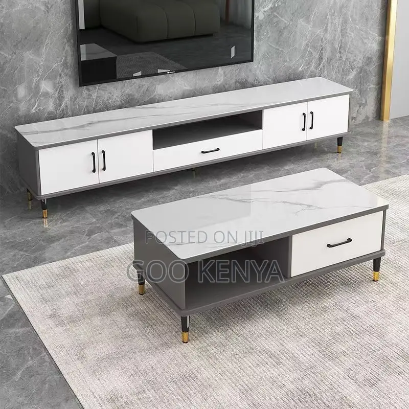 Home Tv Cabinet; Premium Wooden Tv Stand With Matching Coffee Table