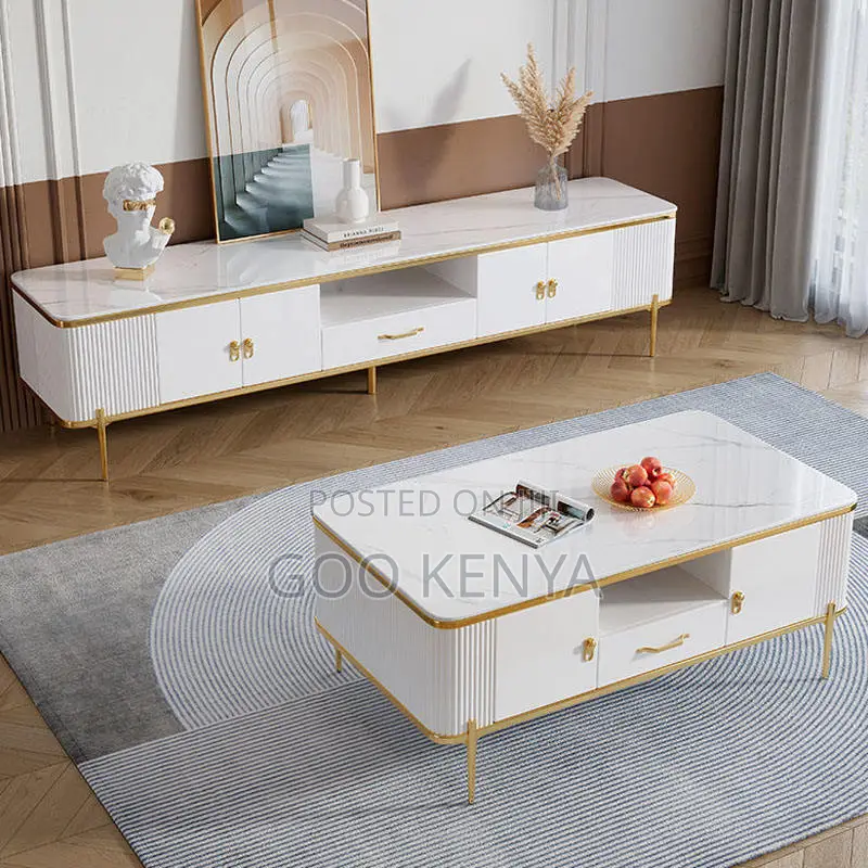 Home Tv Cabinet; Premium Wooden Tv Stand With Matching Coffee Table