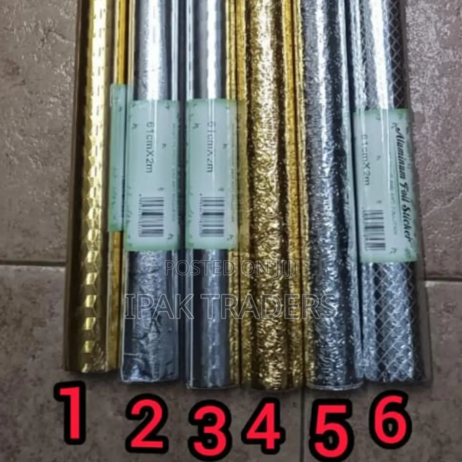 Aluminium Foil Stickers* *Size 61cm by 2 Meters* * Moisture-Proof*
