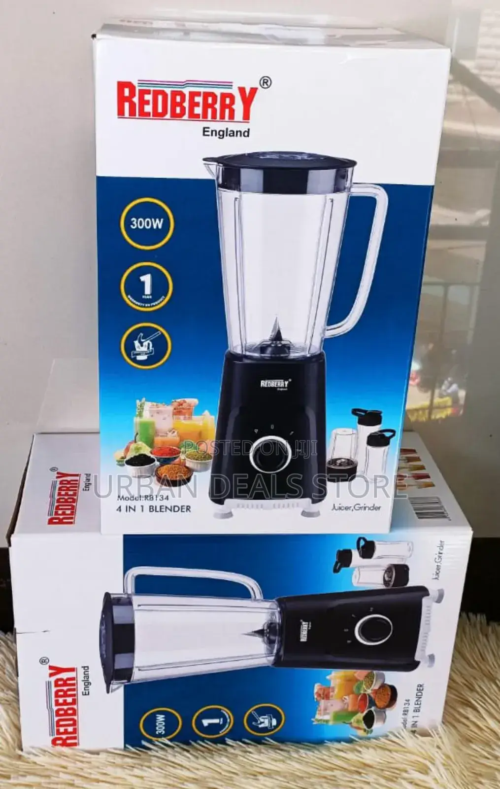 Redberry Blenders
1ltrs Jug 
4 in One
Perfect Excellent Quality