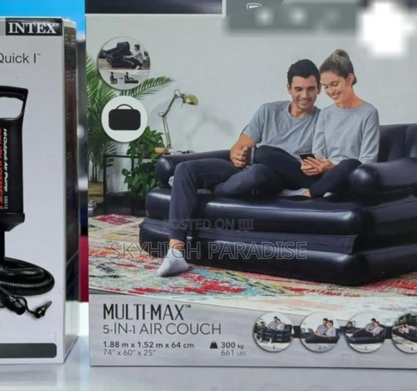 *Inflatable Sofa Bed-With Manual* *Pump 