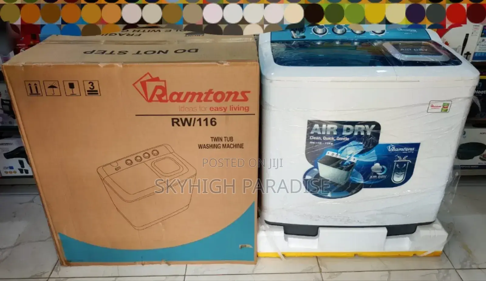 *Ramtons Washing Machine Twin Tub 10kg With Air Dryer*
