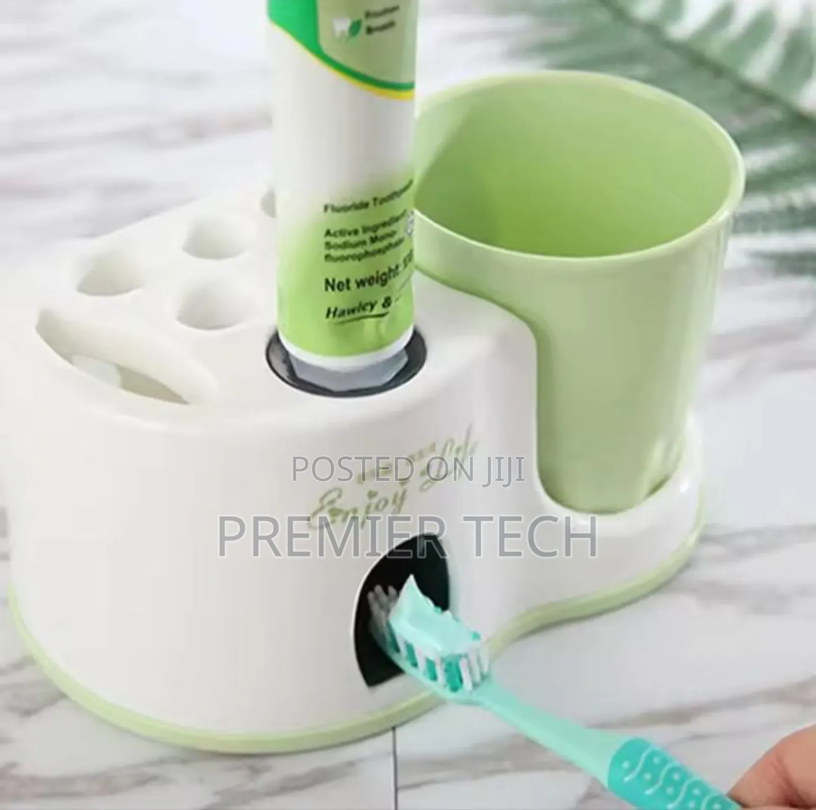 *Toothbrush Holder With Toothpaste Dispenser