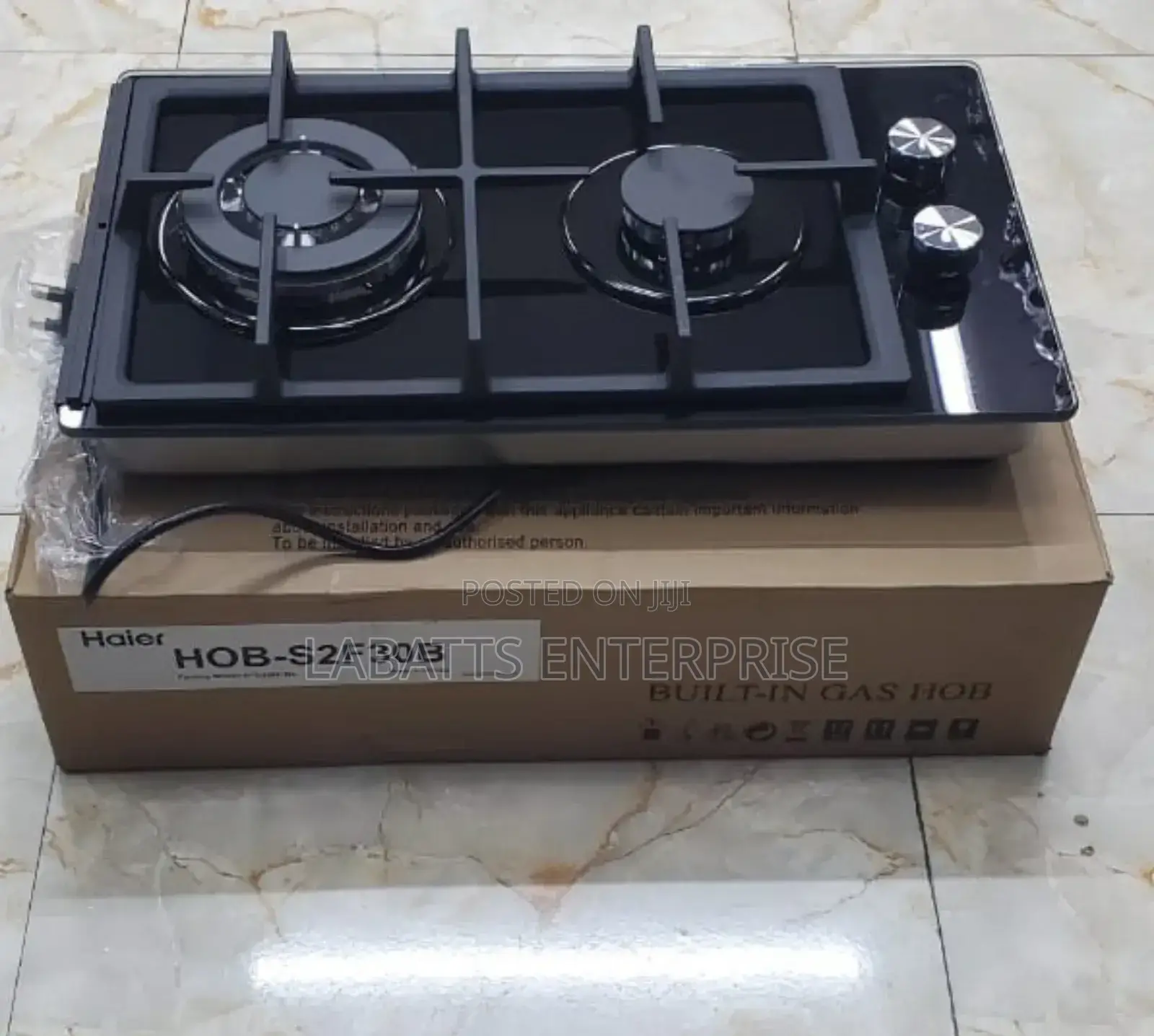 Haier Glass Inbuilt 2 Burner With Wok Burner Hob Cooker