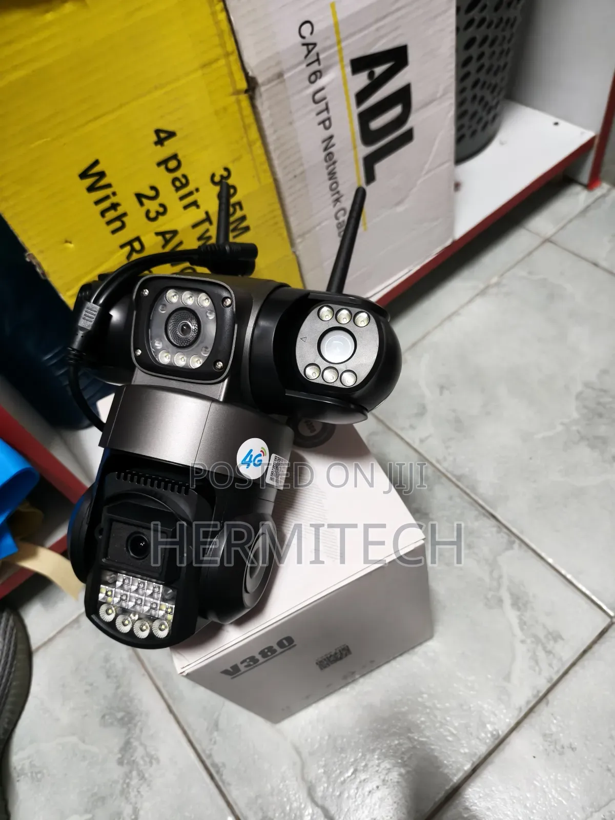 Top Surveillance Security Camera Triple Lens 4g Electric CCTV