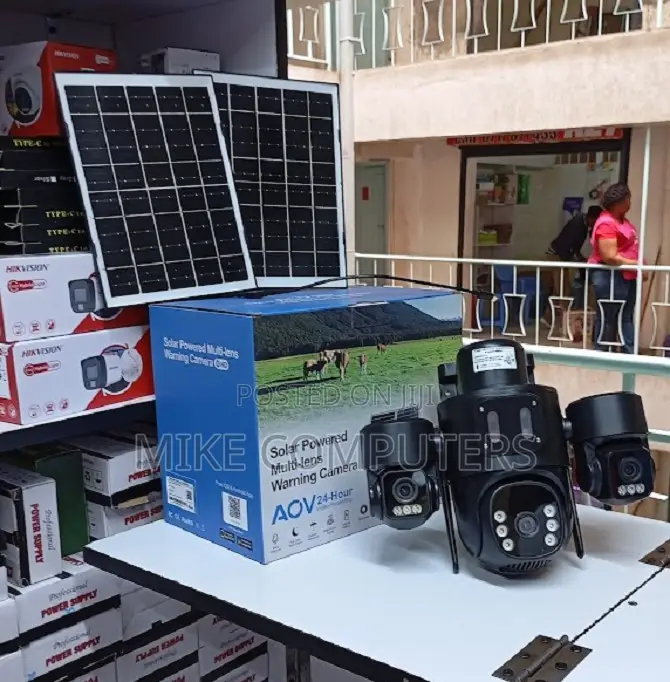 Solar Light 4g Network Camera Three Lens