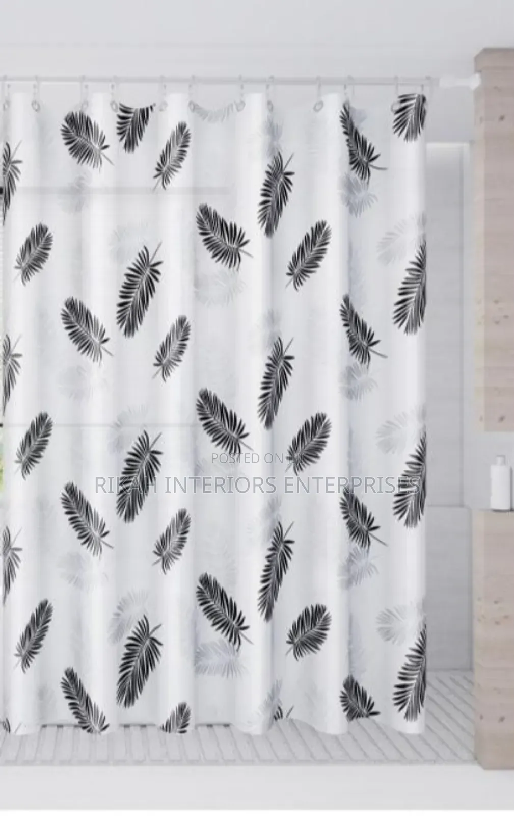 Shower Curtains With Leafs Pattern