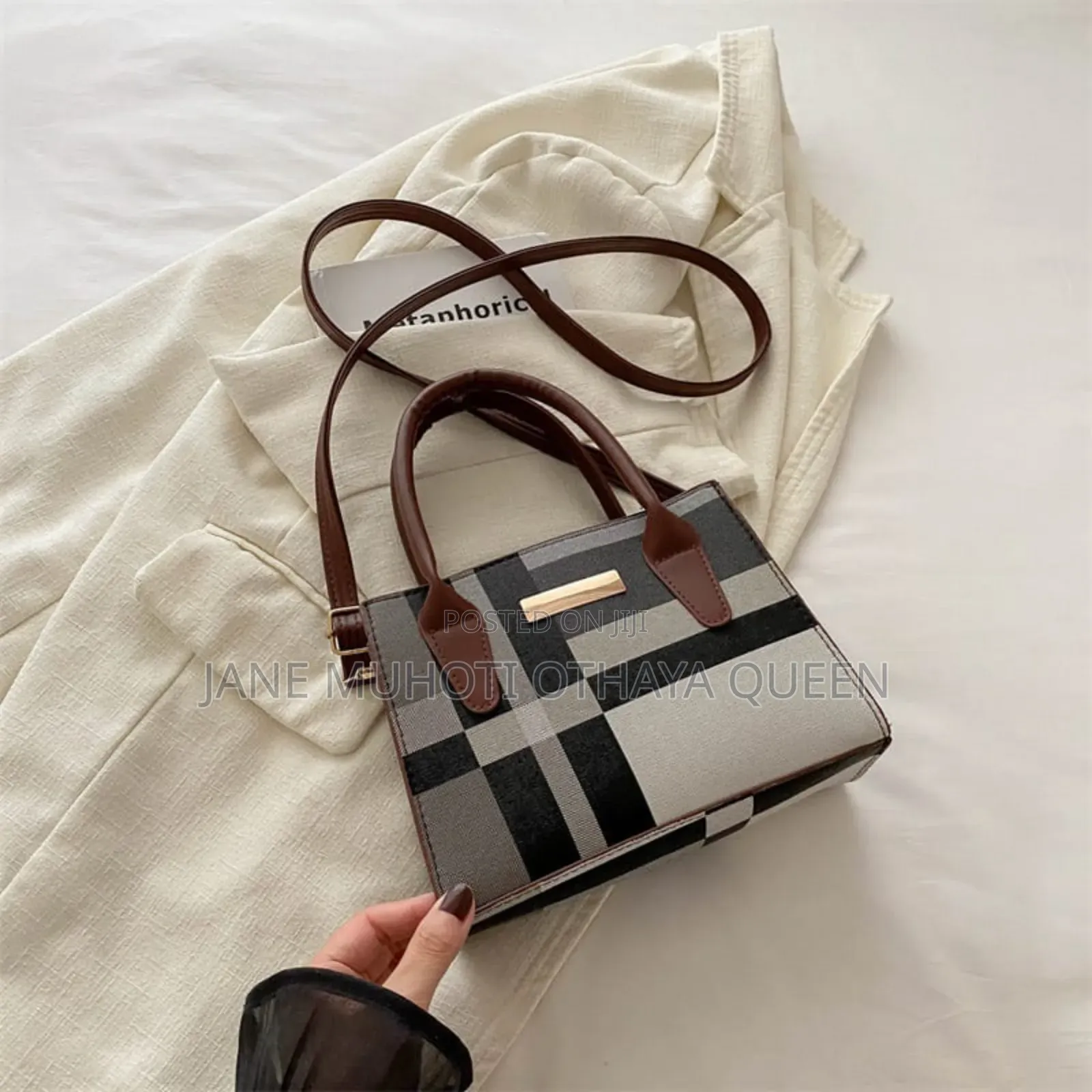 *Trend Fashion Collision Color Check Bag