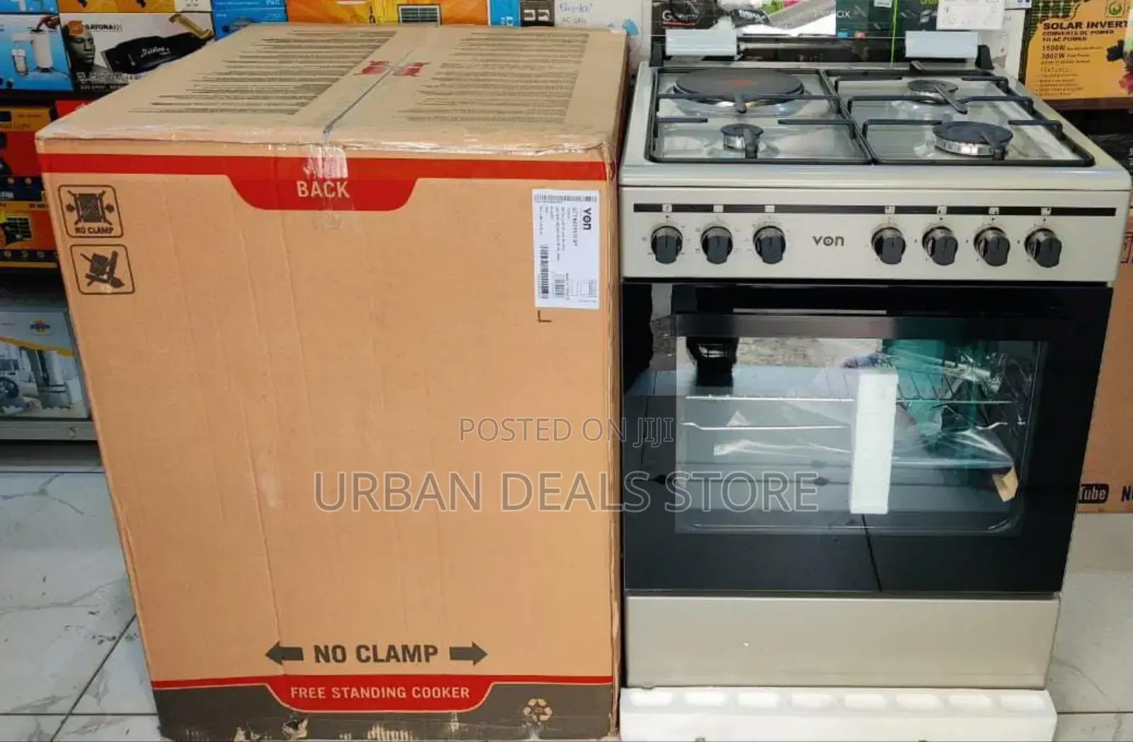60× 60cm Von 3 Gas + 1 Electric Cooker