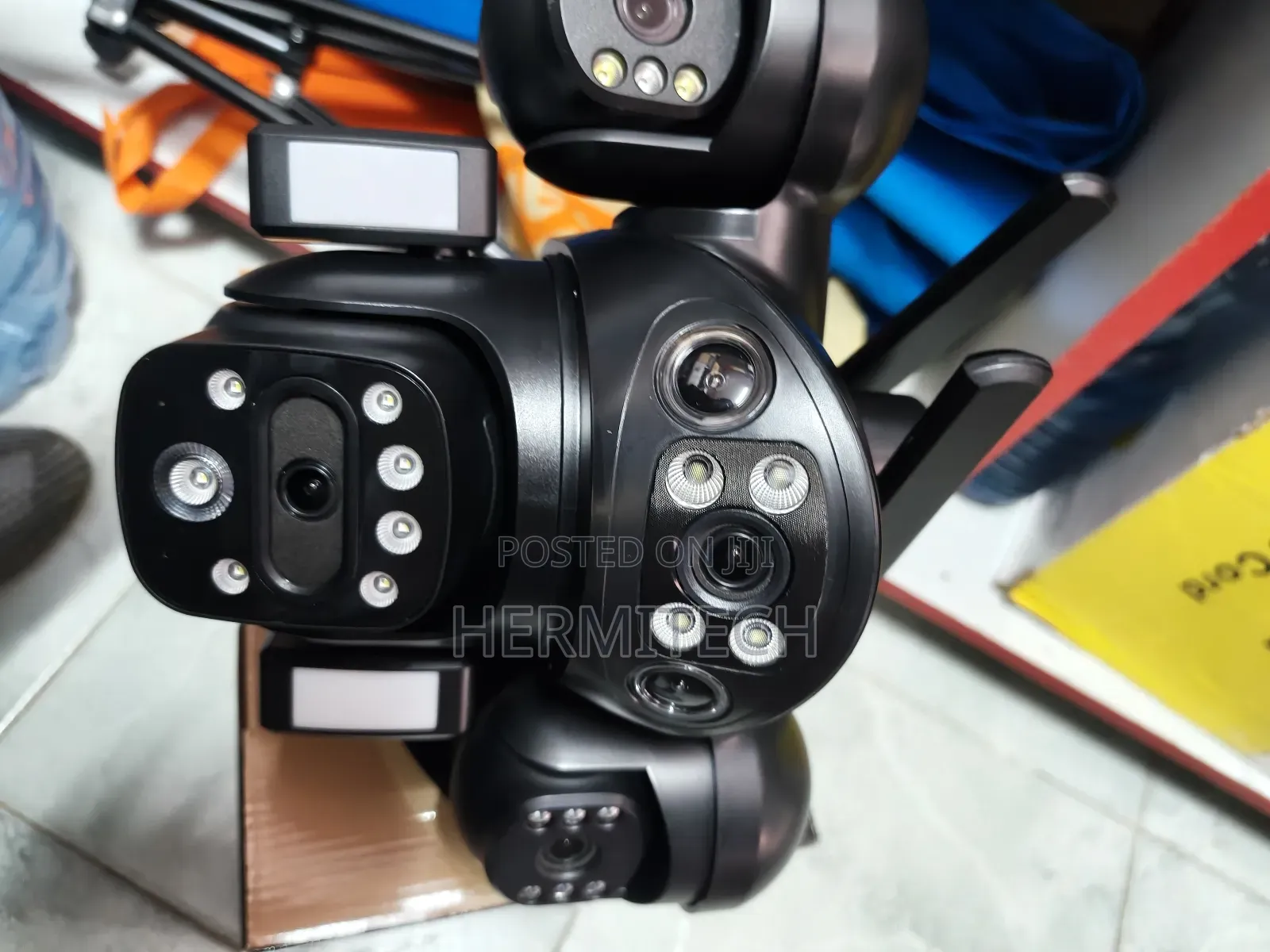 Intelligence Outdoor 4-Lens Solar Camera Two Solar Panels