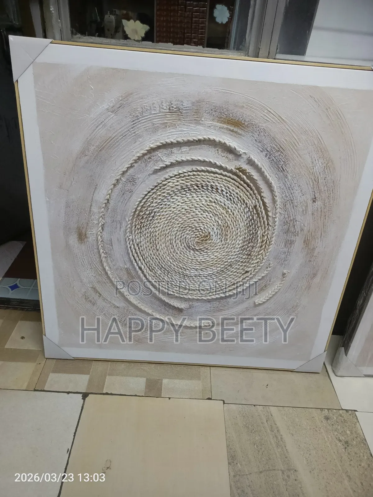 Handcrafted Circular Textured Artwork .