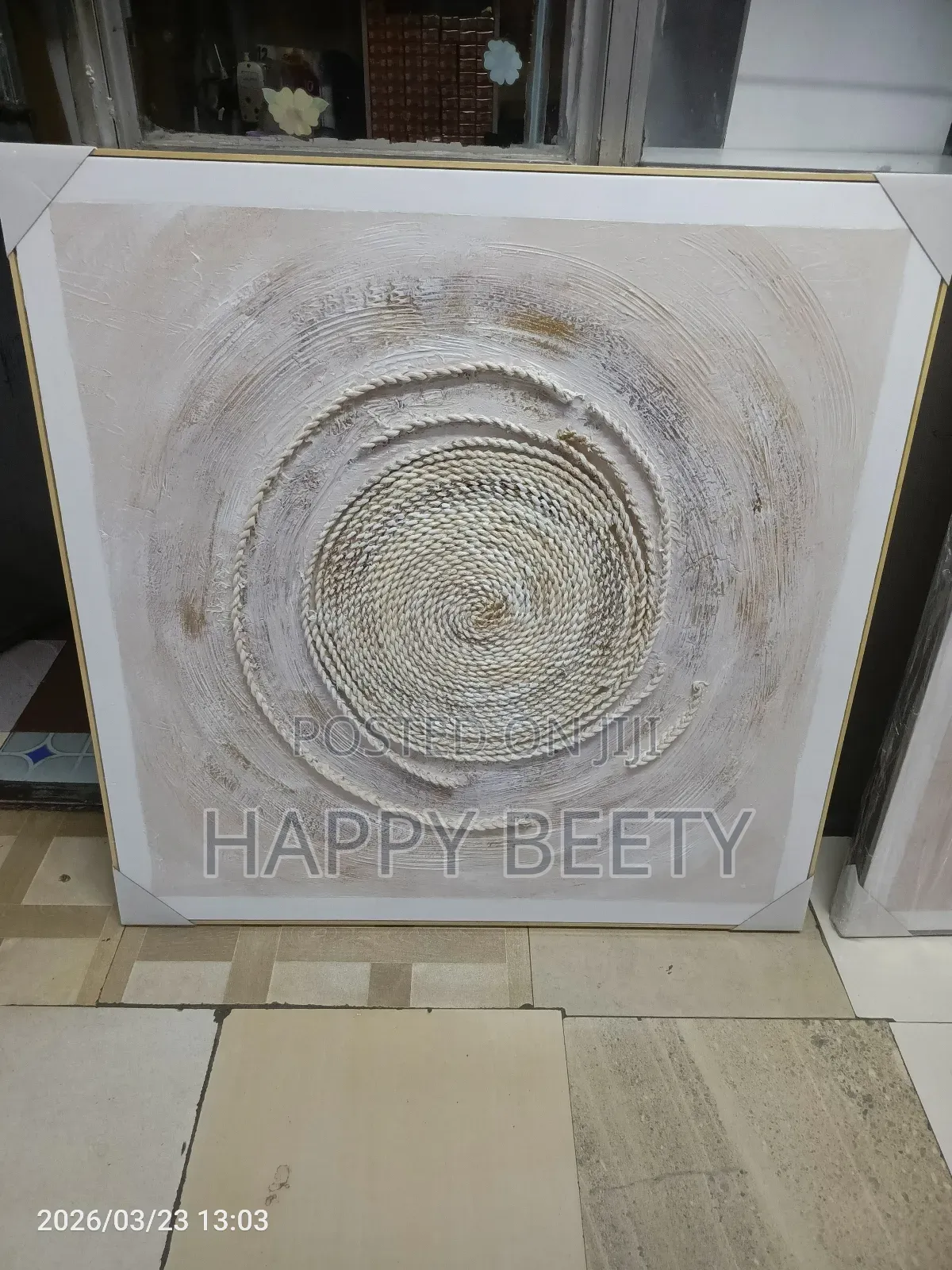 Handcrafted Circular Textured Artwork .