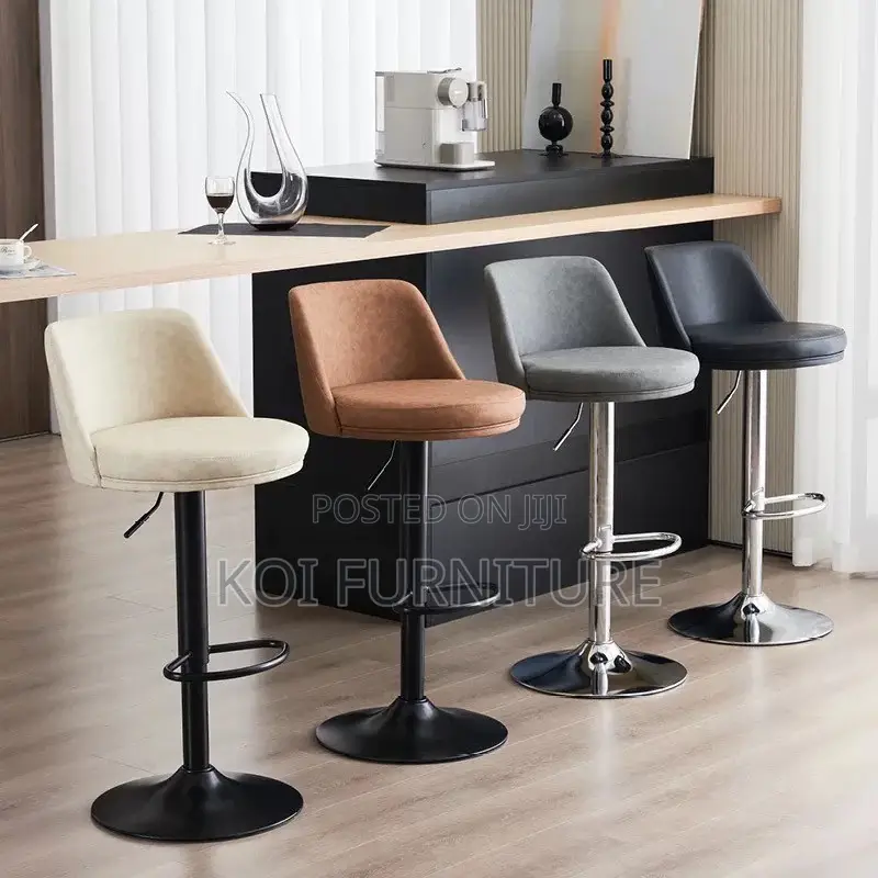 Barstools; Adjustable Swivel Leather Home Counter Barstool