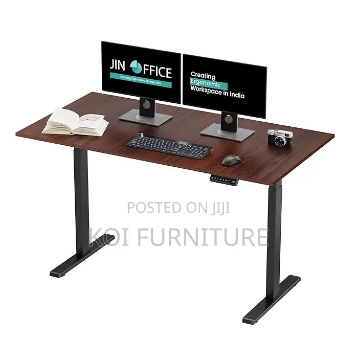 Office Desk; Height Adjustable Electric Desk With Telescoping Legs