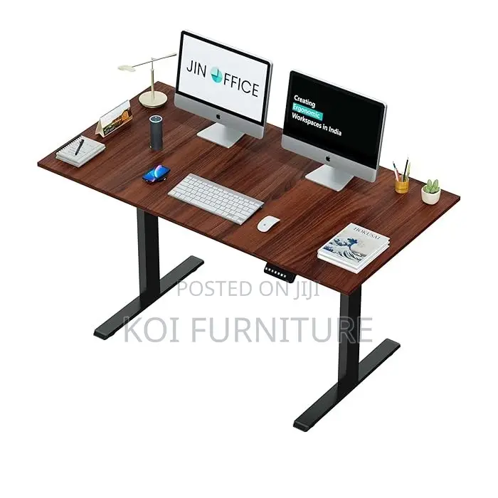 Office Desk; Height Adjustable Electric Desk With Telescoping Legs