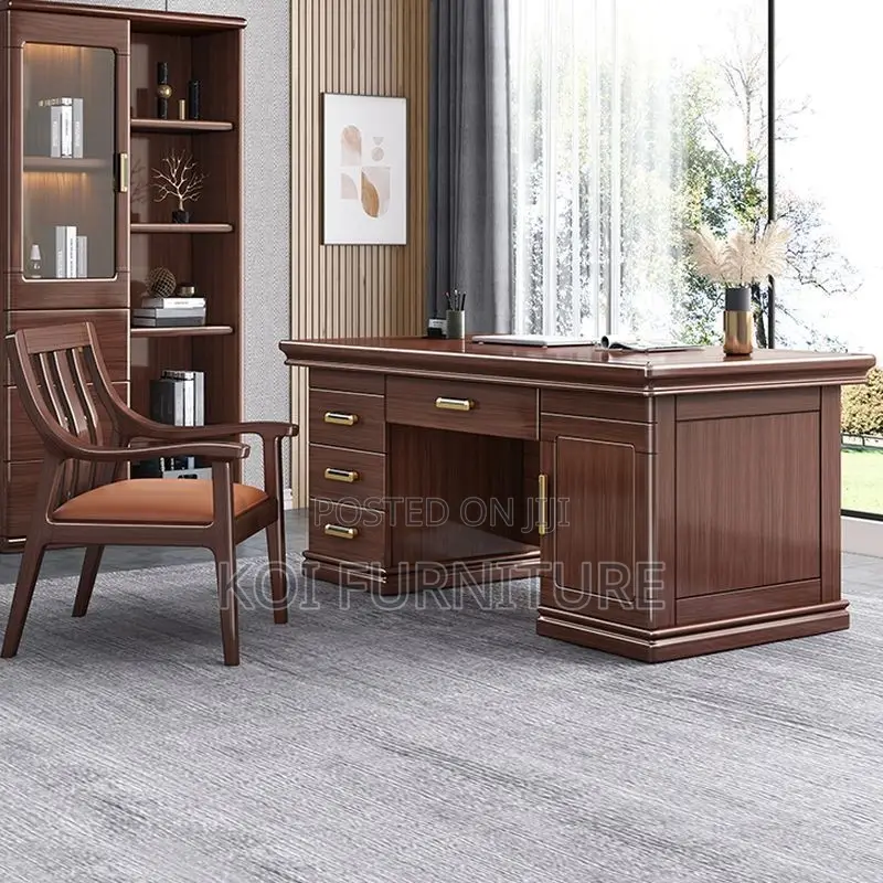 Office Desk; 1.4m Mahogany Senior Managers Executive Office Desk