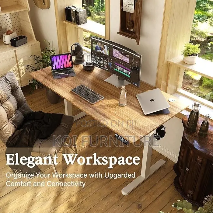 Office Desk; 1.8m Electric Ergonomic Adjustable Home Office Desks