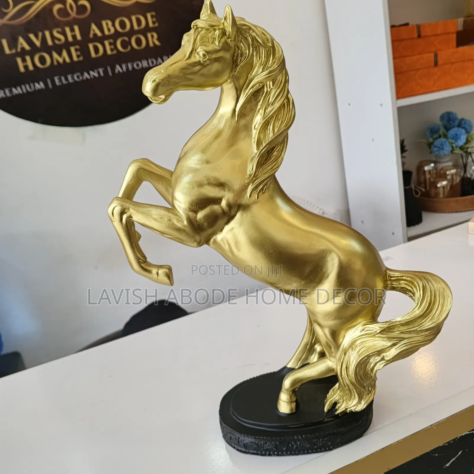 Gold Horse Décor Sculpture – Luxury Home Décor