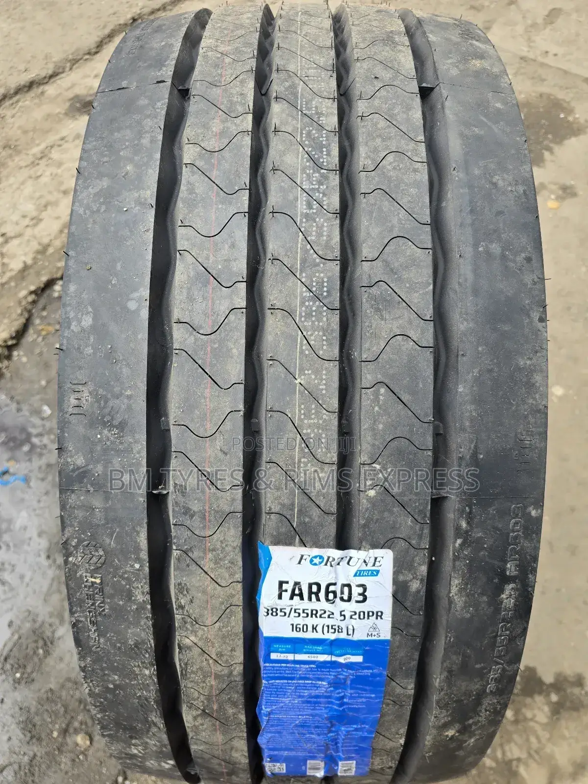 385 /55 R22. 5 Fortune Tyres (Supersingle)