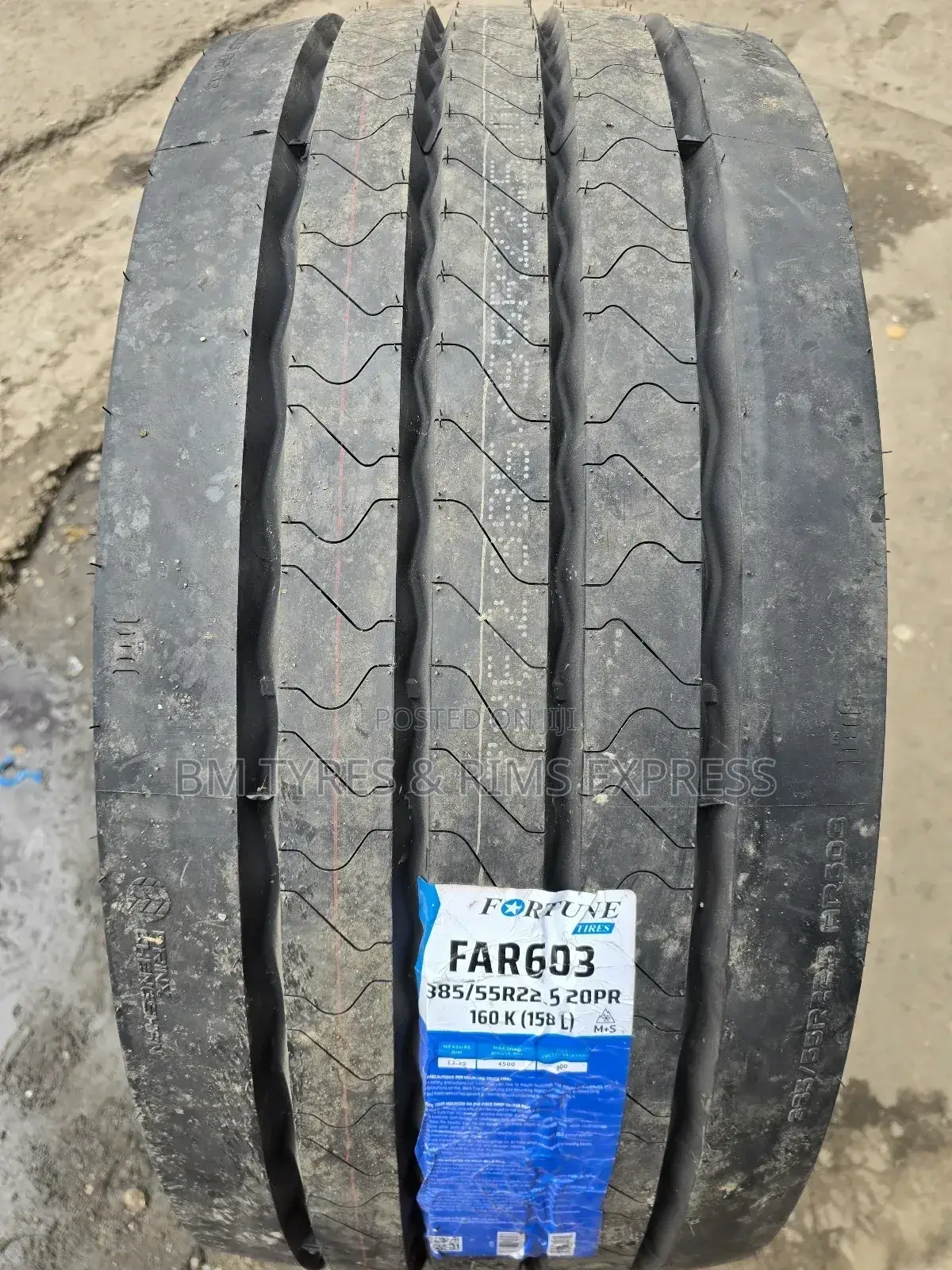 385 /55 R22. 5 Fortune Tyres (Supersingle)