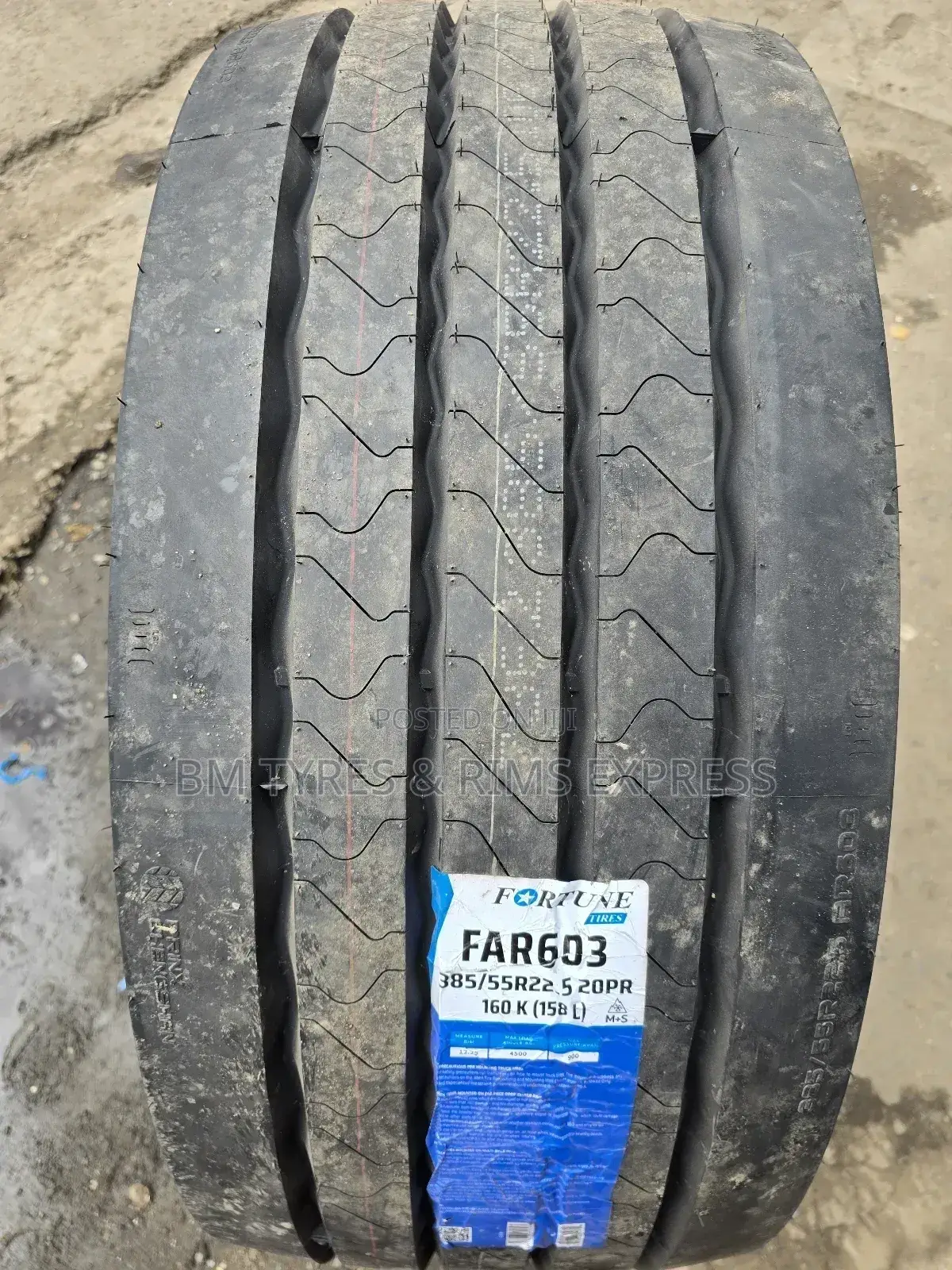 385 /55 R22. 5 Fortune Tyres (Supersingle)