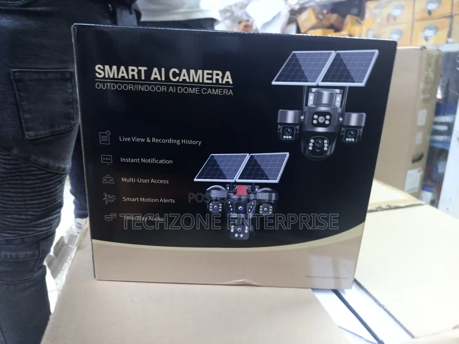 4g Triple Lens Solar PTZ Camera With Double Audio 