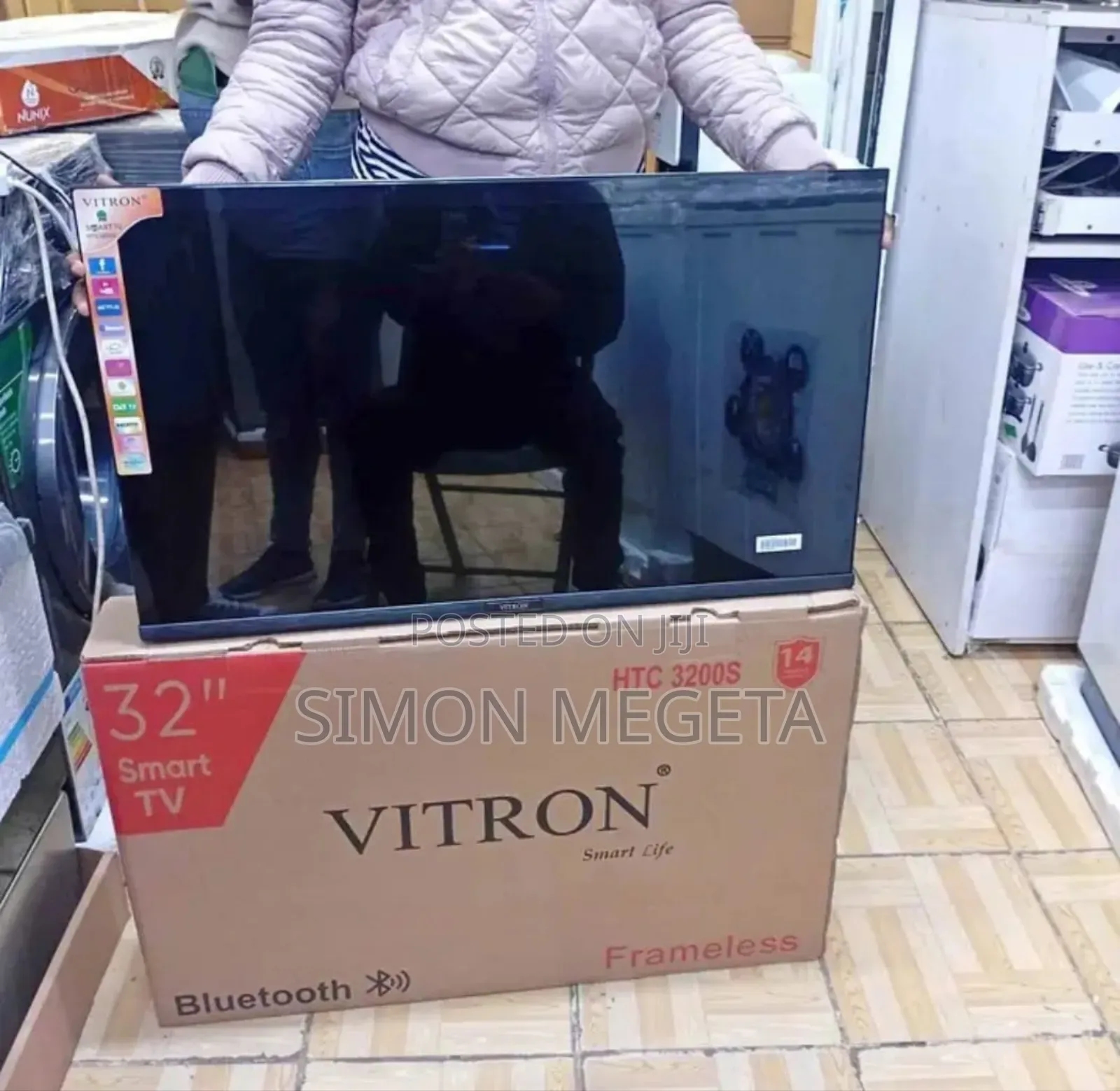 Vitron 32 Inch Tv Frameless Smart Android Tv Htc32/ Prime Video