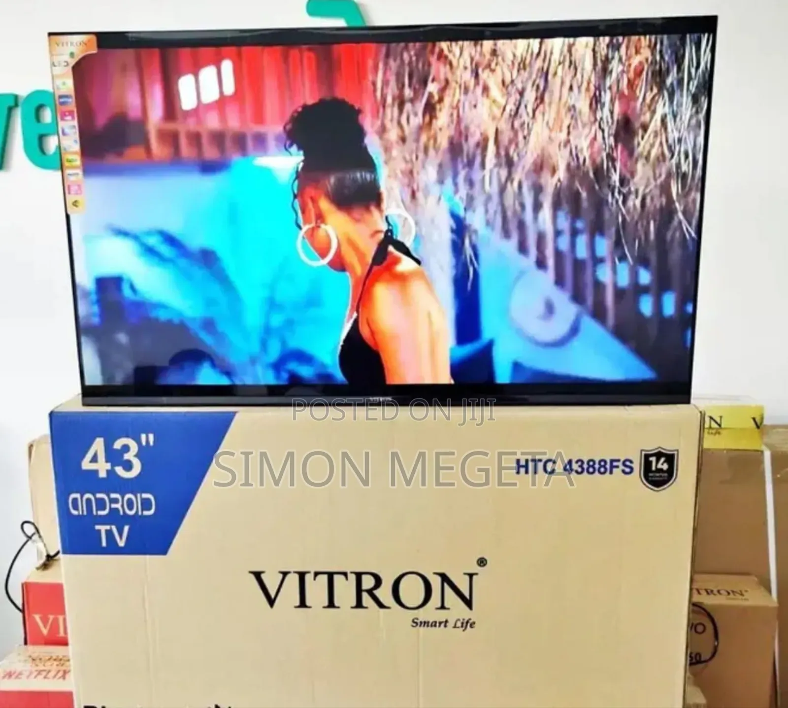 Vitron 43 Inch Tv Frameless Smart Android Tv Htc43/Bluetooth
