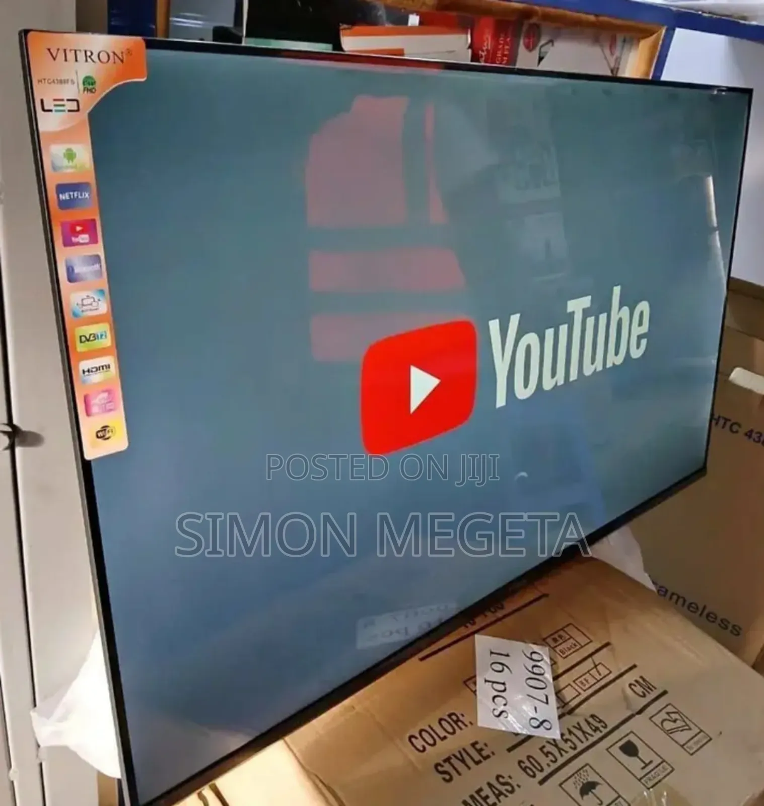 Vitron 43 Inch Qled Tv Frameless Smart Android Tv Htc43/Netflix