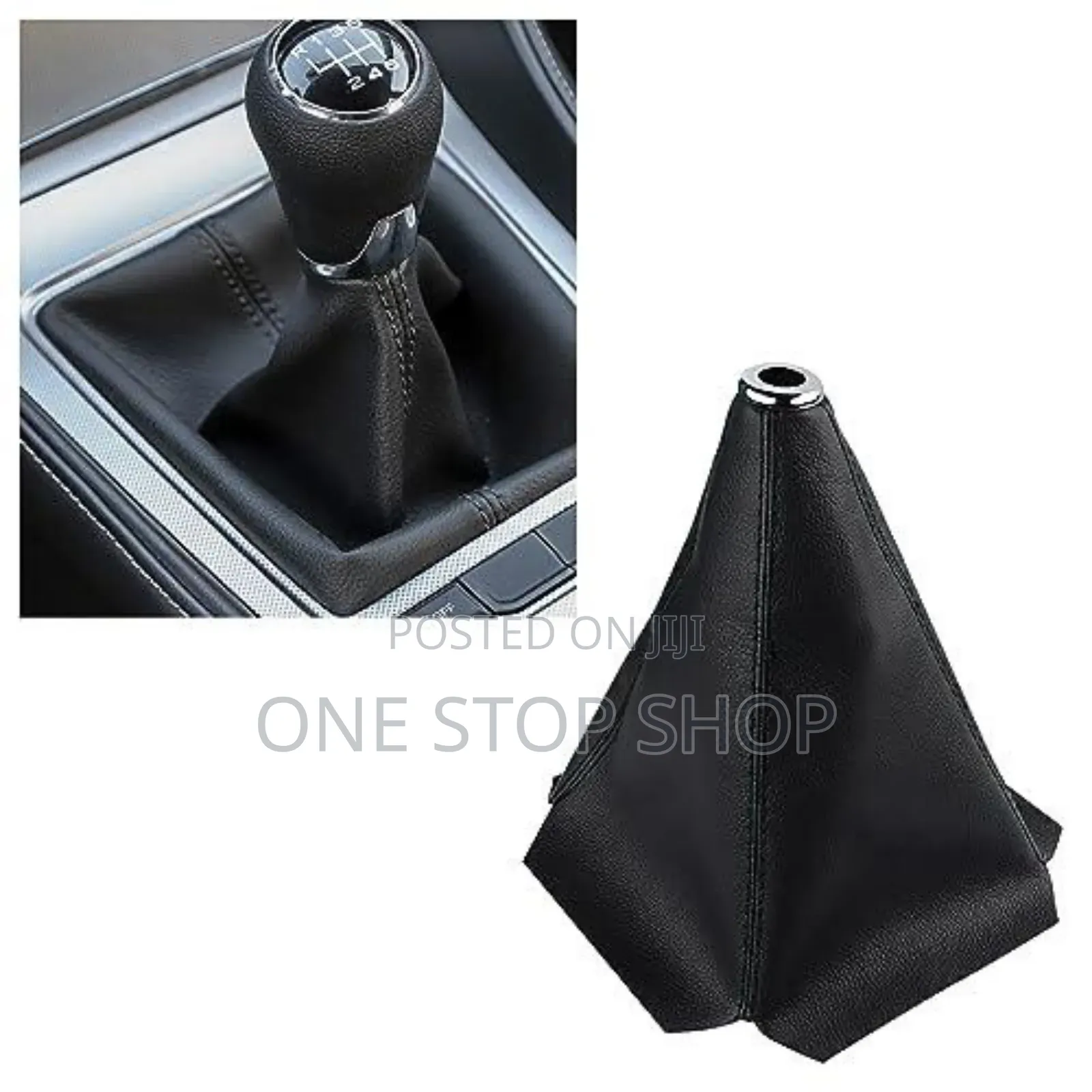 Bright Black Pu Leather Gear Shift Knob